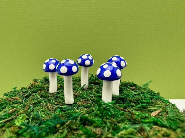 Fairy Garden Mushroom Plant Pick - Ball Style