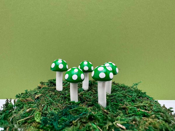 Fairy Garden Mushroom Plant Pick - Ball Style