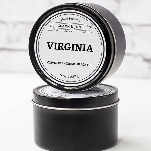 Virginia |Olive Leaf - Cedar - Black Fig 8oz Soy Candle