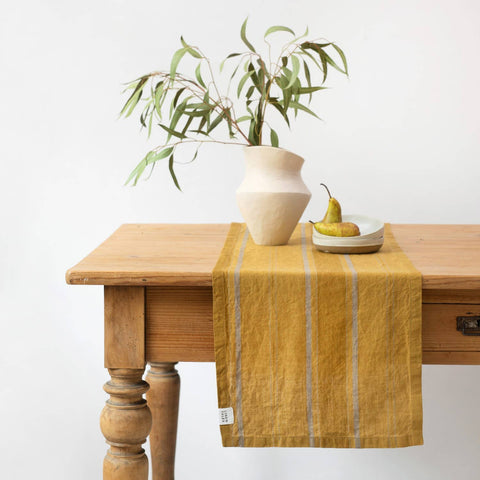 Linen Table Runner - Asst. Prints