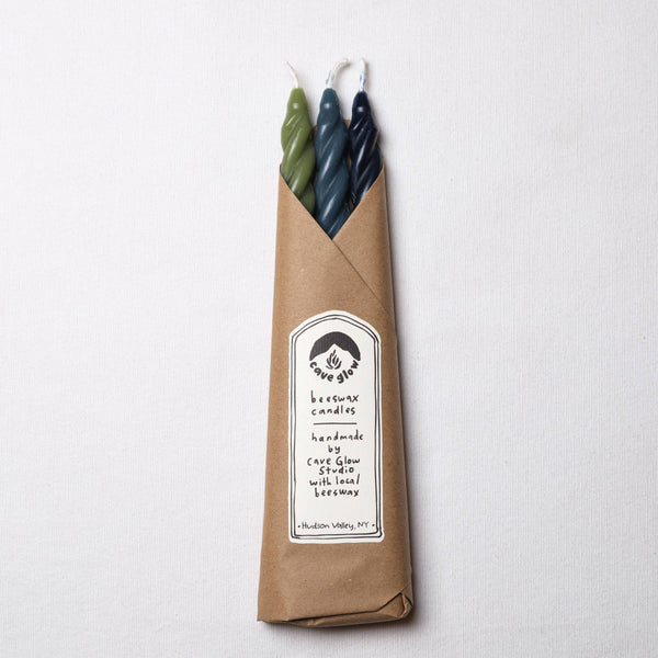 Beeswax Spiral Tapers | Set of 3
