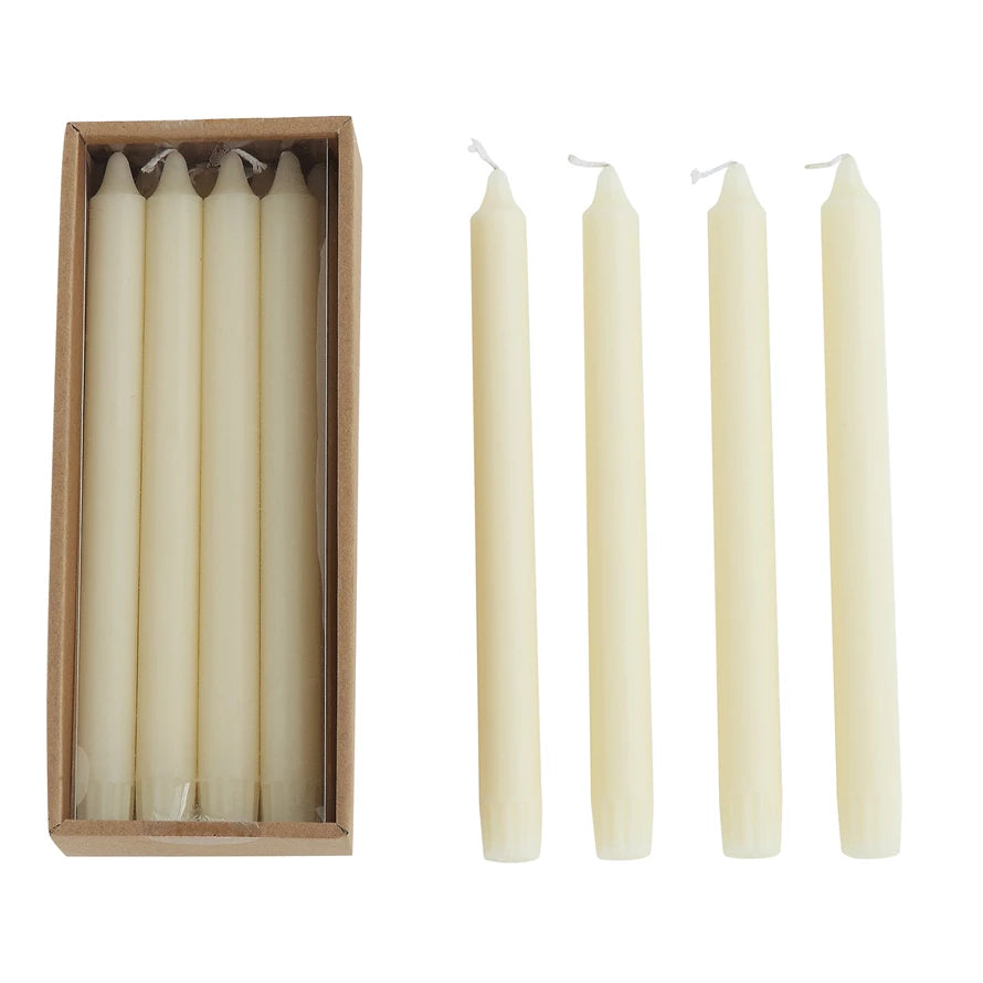 Unscented Taper Candles In Box, Set of 12