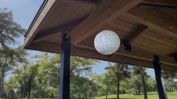 Stella Luxe 12" Globe Chantilly - Battery Lantern