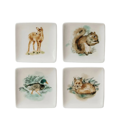 Stoneware Dish w/ Animal