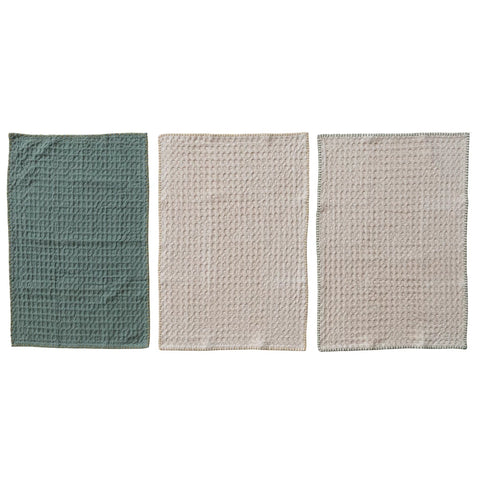 Waffle Weave Tea Towel - Set of 3