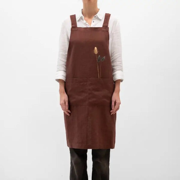 Linen Crossback Apron