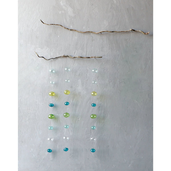 Hand-Blown Glass Bubble Garland, Blue