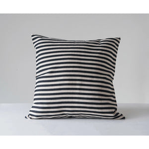 Black and White Striped Pillow