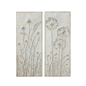 Distressed Wall Decor with Flowers, 2 Styles