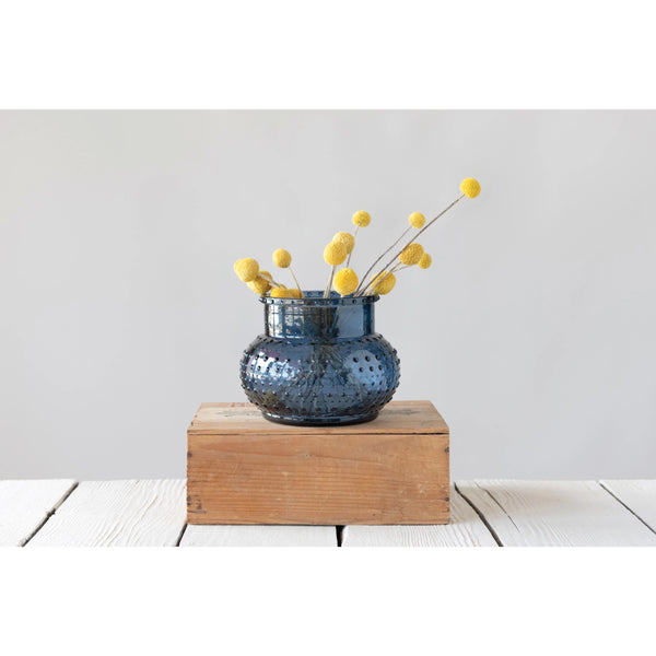 Glass Hobnail Candle Holder/Vase