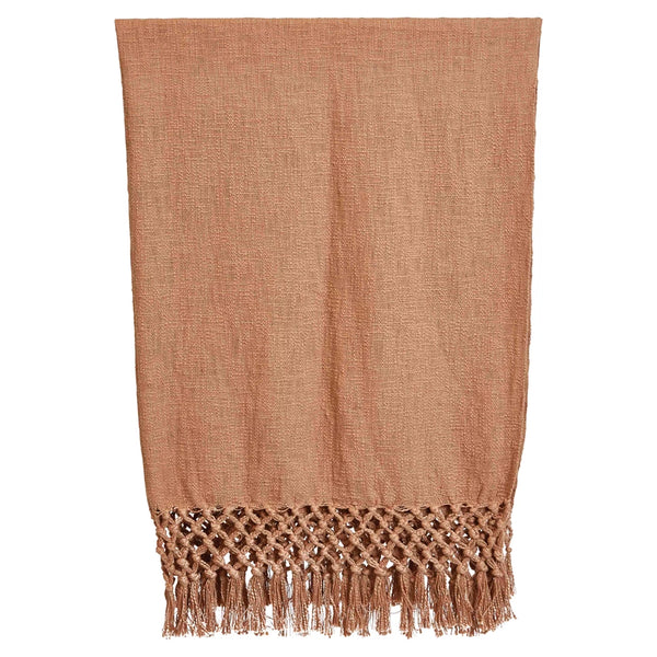 Throw with Crochet and Fringe