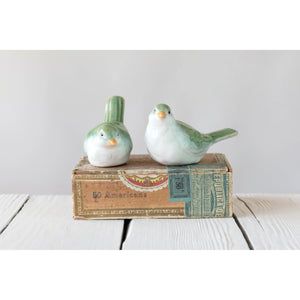 Green Stoneware Bird