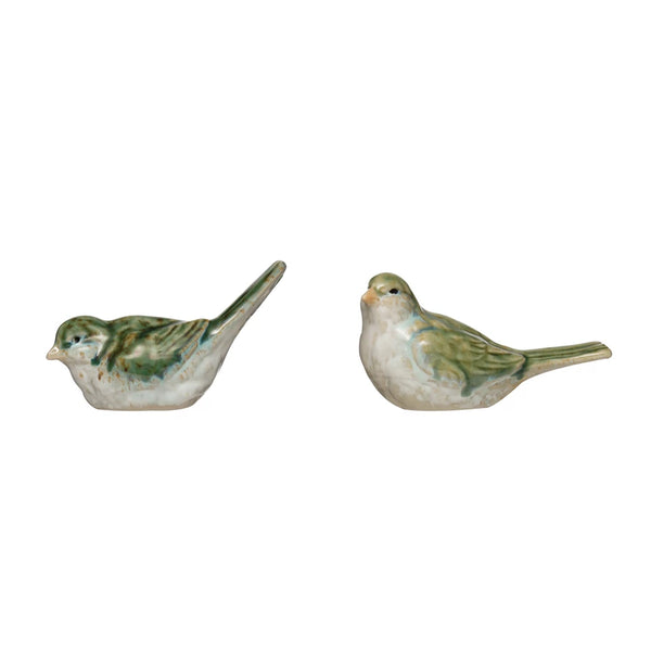 Green Stoneware Bird