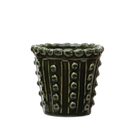 Stoneware Hobnail Planter