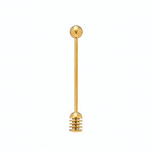 Stainless Steel Honey Dipper, Gold Finish