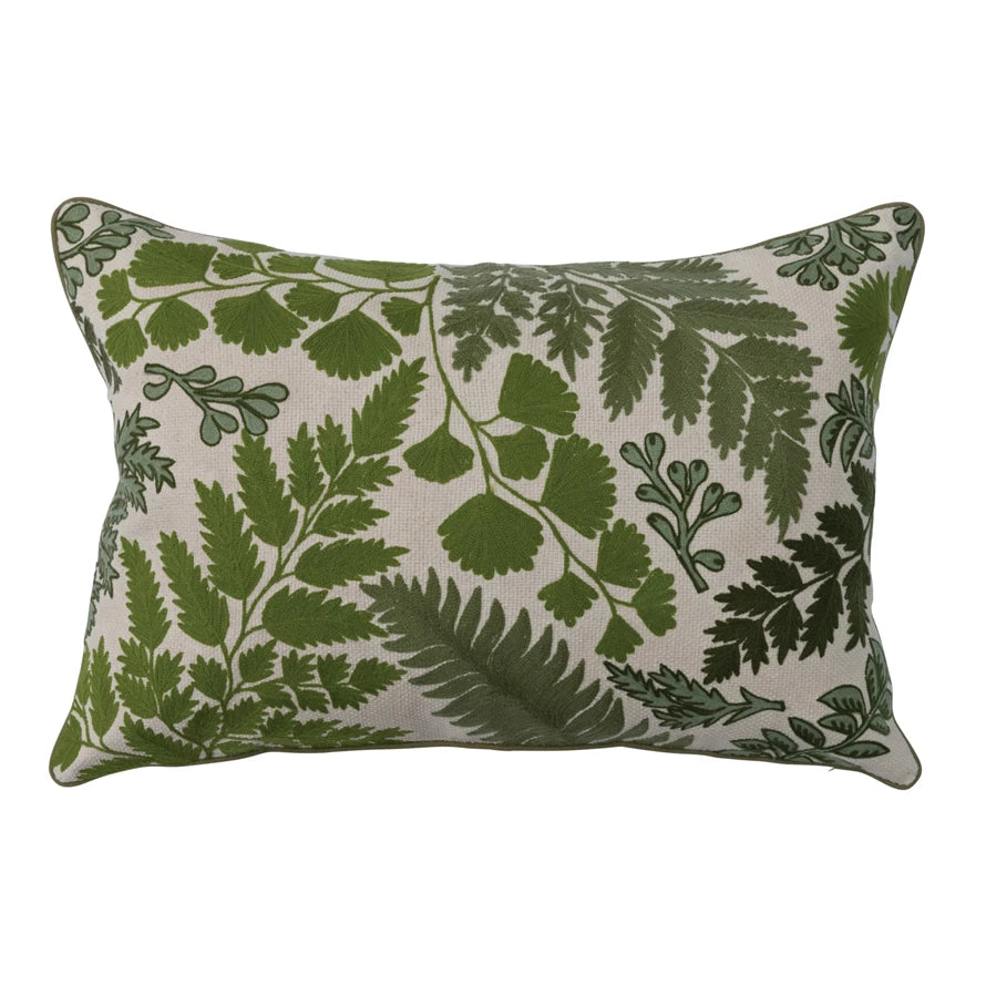 Cotton Lumbar Pillow | Botanicals