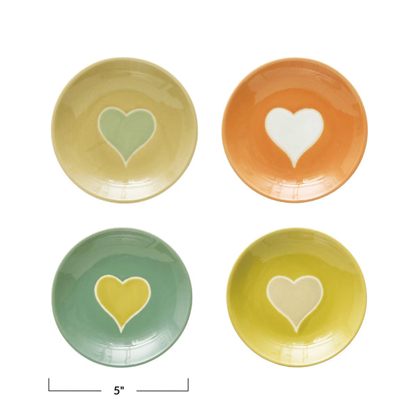 Handmade Stoneware Plate, 4 Colors