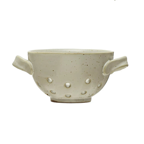 White Stoneware Berry Bowl
