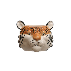 Ceramic Tiger Head Planter