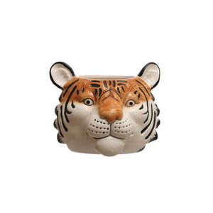 tiger head plant pot Ceramic Tiger Head Planter