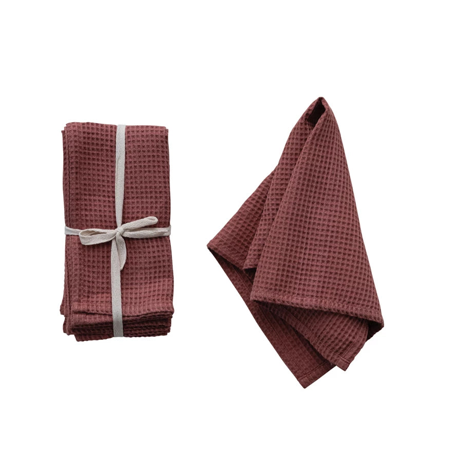 18" Square Waffle Napkins, Set of 4