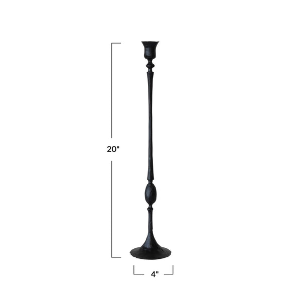 Hand-Forged Cast Iron Taper Holder - 20"