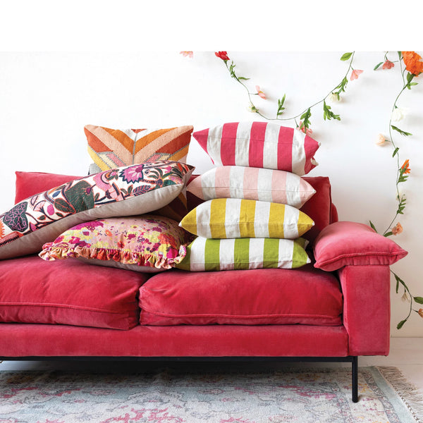 Velvet Printed Floral Pillow