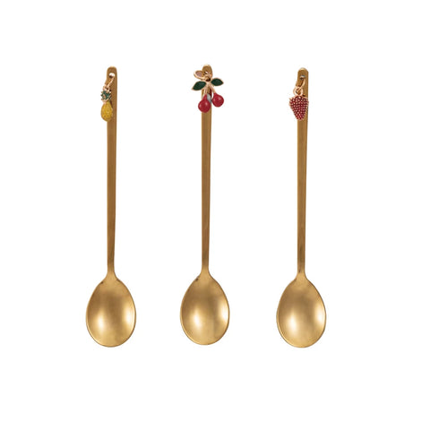 Stainless Steel Spoon w/ Fruit Charm