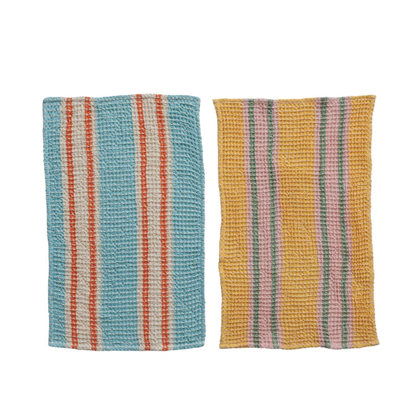 Woven Cotton Waffle Weave Tea Towel | 2 Styles