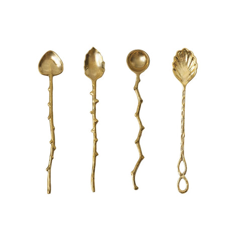 Brass Spoon w/ Twig Shaped Handle