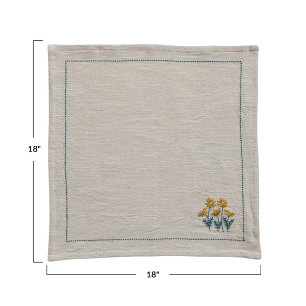 Napkins w/ Hand-Embroidery | Set of 4