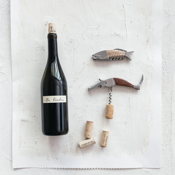 Fish Shaped Bottle Opener/Corkscrew