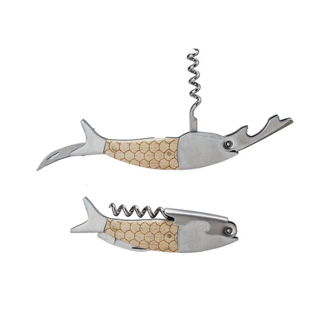 Fish Shaped Bottle Opener/Corkscrew