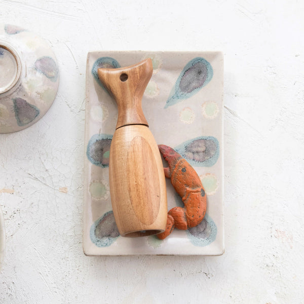 Hand-Painted Stoneware Platter