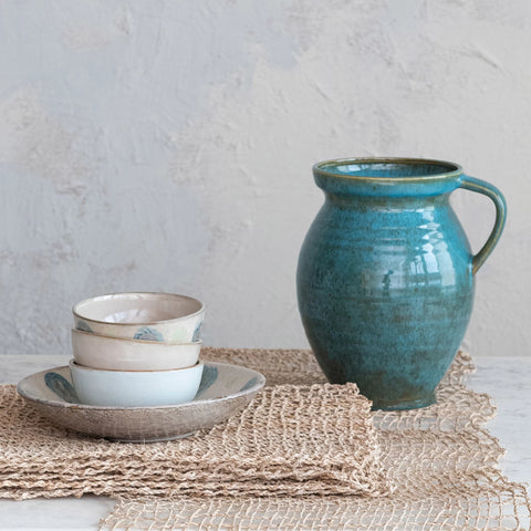Blue Stoneware Jug