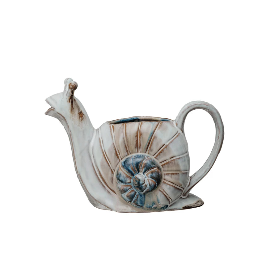 Stoneware Snail Watering Can