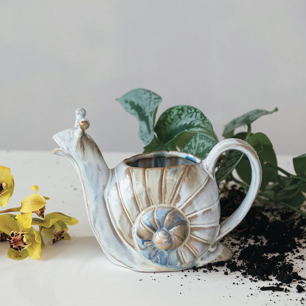 Stoneware Snail Watering Can