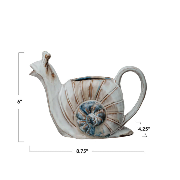 Stoneware Snail Watering Can