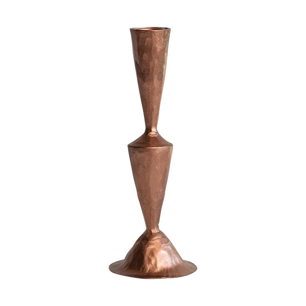 Cast Iron Taper Holder - Copper Finish