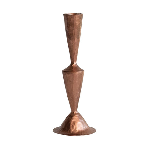 Cast Iron Taper Holder - Copper Finish