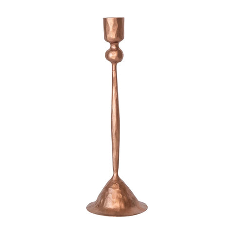 Cast Iron Taper Holder - Copper Finish
