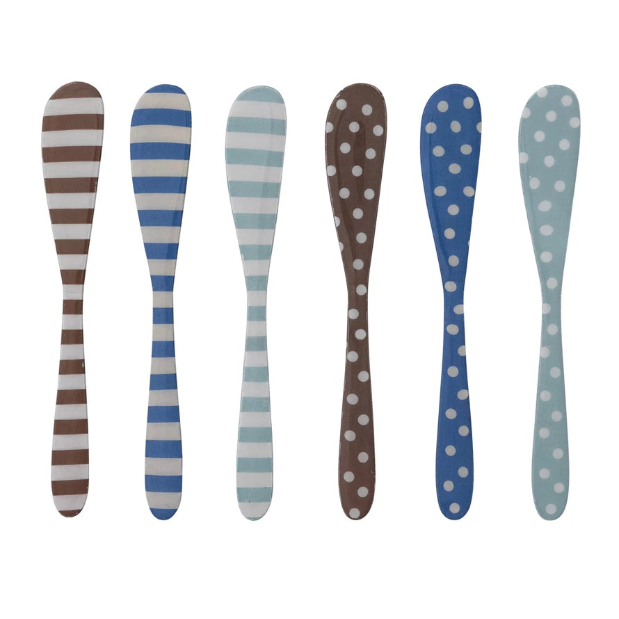 Stainless Steel Canape Knife with Stripes/Dots