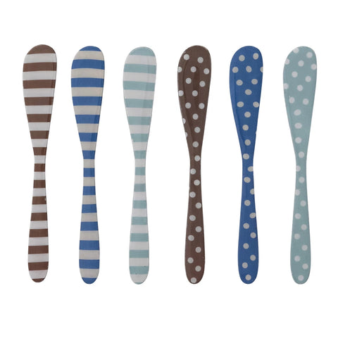 Stainless Steel Canape Knife with Stripes/Dots