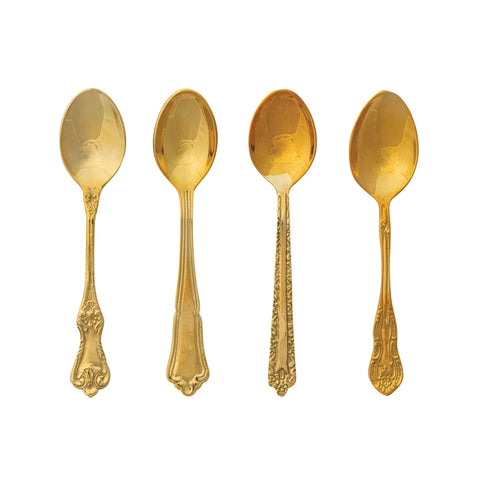Embossed Brass Spoon
