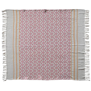 Woven Recycled Cotton Blend Jacquard Throw