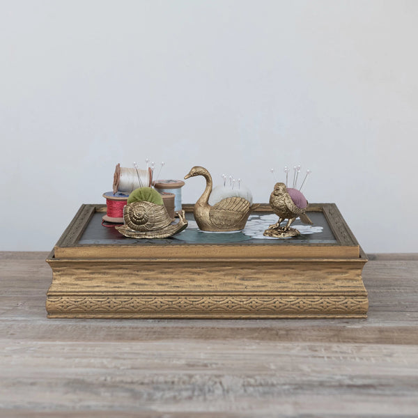 Velvet Pin Cushion w/ Pearl Pins