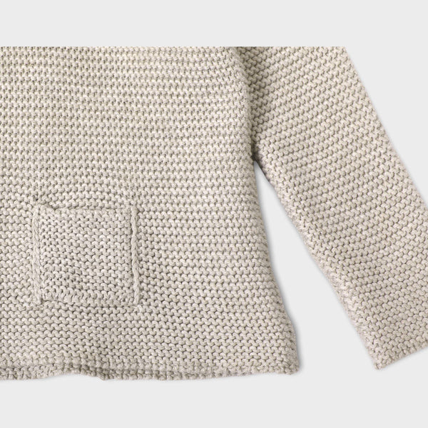 Milan Hooded Button Sweater Knit Baby Jacket Organic Cotton