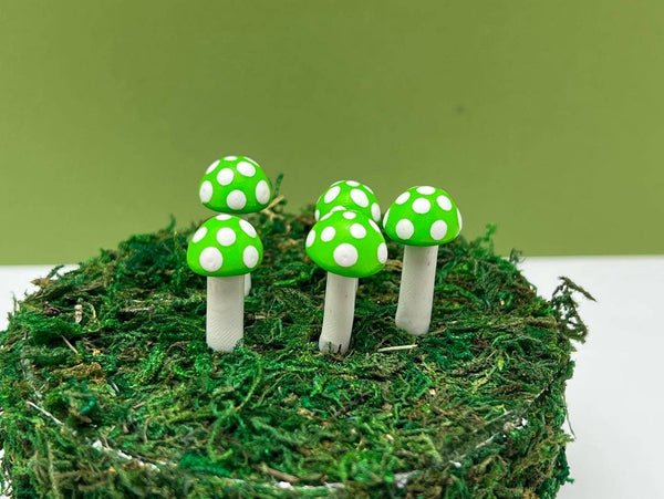 Fairy Garden Mushroom Plant Pick - Ball Style