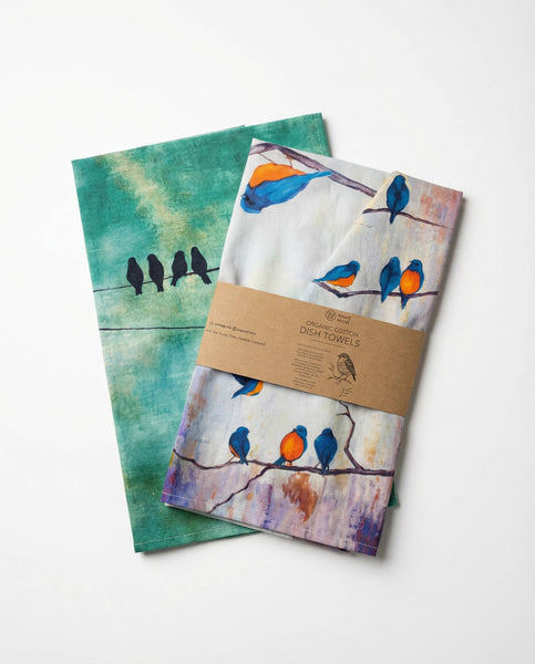 Night & Bright Birdwatcher Kitchen Towels – Bundle of 2
