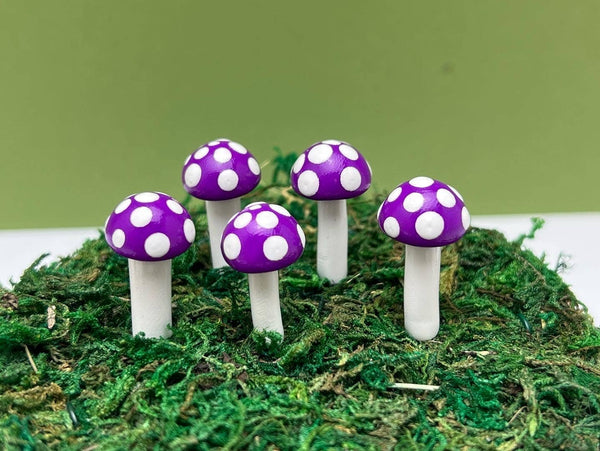 Fairy Garden Mushroom Plant Pick - Ball Style